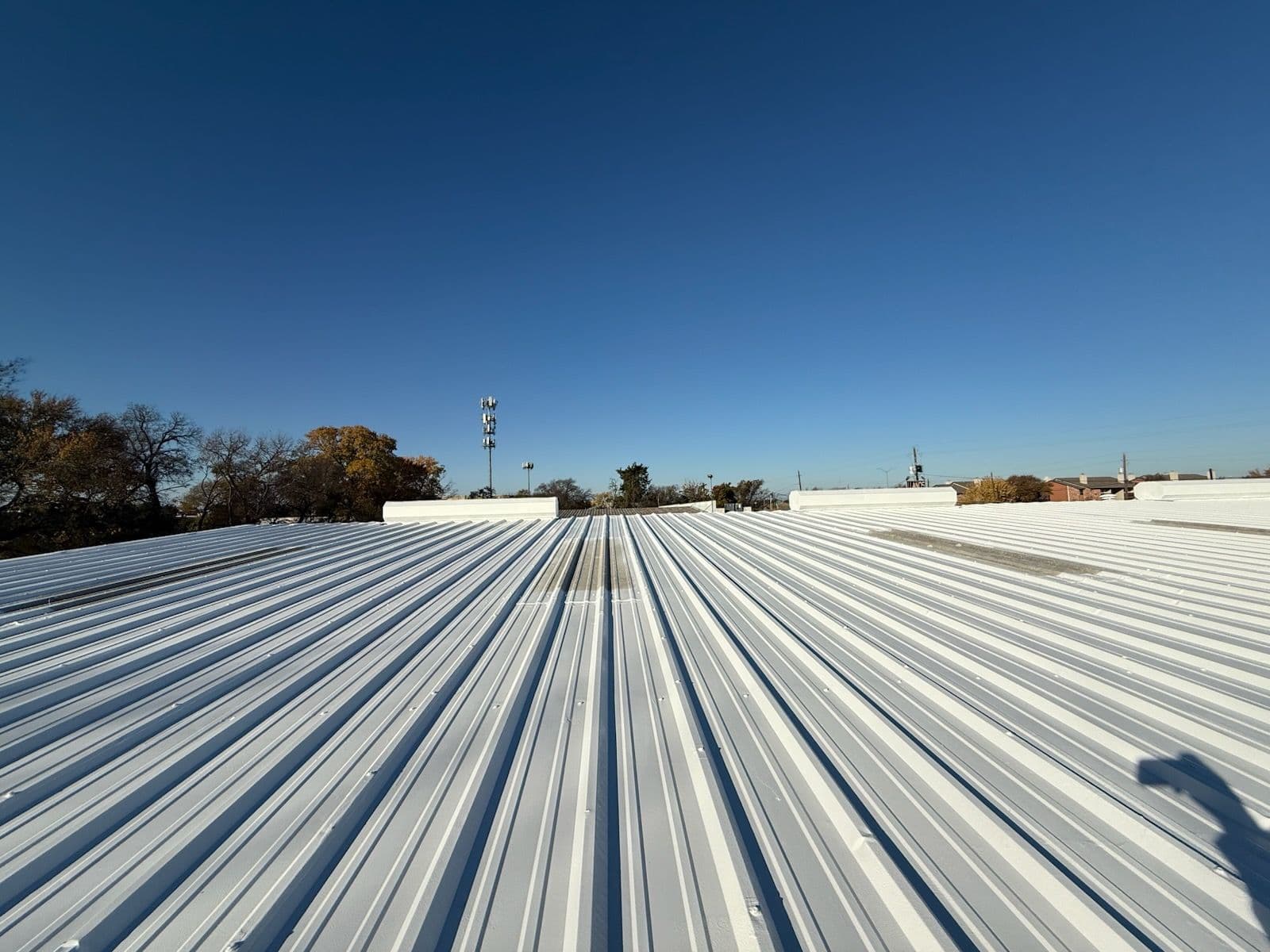 Commercial Building Metal Roofing Completed image